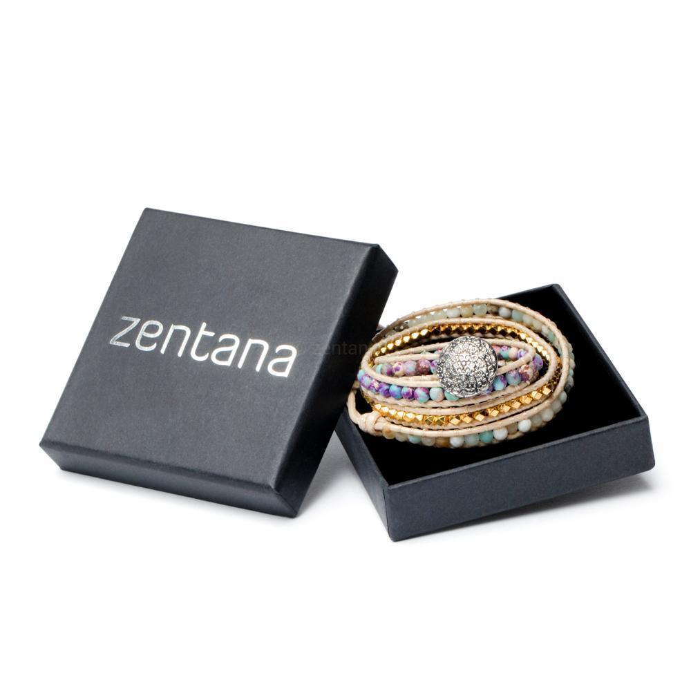 Wikkelarmband Bohemian - Imperial Jaspis & Amazoniet - Harmonie-Wikkelarmband imperial jaspis-Zentana