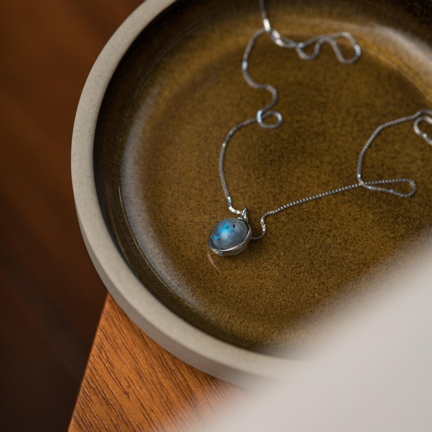 Zilveren Labradoriet Ketting - 925 Sterling Zilver - Rust-Labradoriet ketting-Zentana
