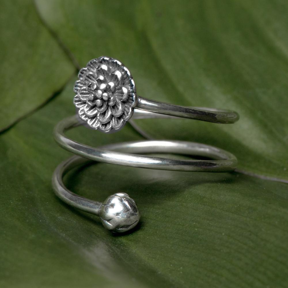 Zilveren Lotus Ring - 925 Sterling Zilver-Lotus Ring-Zentana