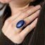 Lapislazuli-Ring – Cabochon-Edelstein – Freundschaft