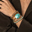 Amazonit Wickelarmband - Indien-Achat - Verstellbar