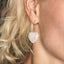 Bergkristall-Herz-Ohrring – Edelstein-Herz – Edelstahl-Ohrringe