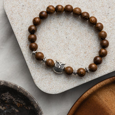 Balance-Armband – Wengeholz – Eule