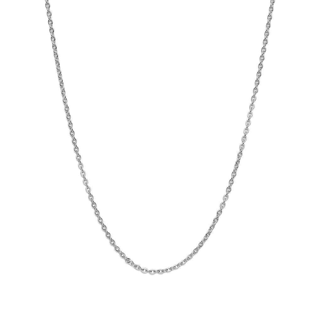 Edelstahlhalskette - Edelstahlhalskette - Silberfarben - 55 cm
