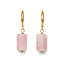 Anden-Opal-Ohrringe – Rosa Opal – Edelstein-Ohrringe – Edelstahl Gold – Lebensfreude