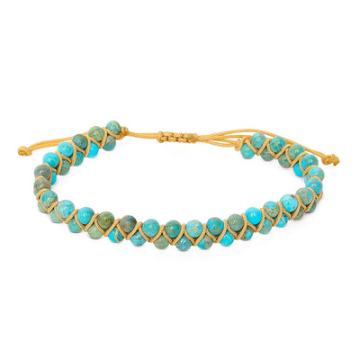 Jaspis Armband - Doppelt gereiht - Verstellbar