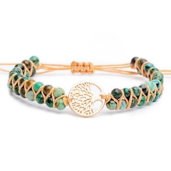 Bohemian Armband - Afrikaans Turkoois - Tree of life - Verstelbaar-Bohemian Armband-Zentana