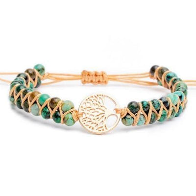Bohemian Armband - Afrikaans Turkoois - Tree of life - Verstelbaar-Bohemian Armband-Zentana
