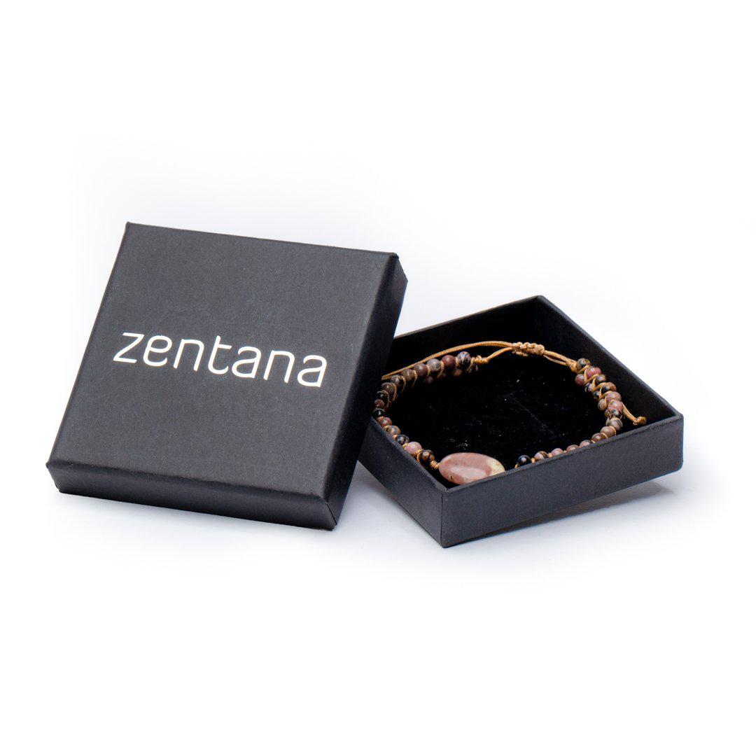 Bohemian Armband - Rhodoniet - Ovaal Geslepen - Verstelbaar - Zelfliefde-Bohemian armband-Zentana