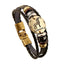Sterrenbeeld Armband - Leer & Aluminium-brons-Sterrenbeeld armband-Steenbok-Zentana
