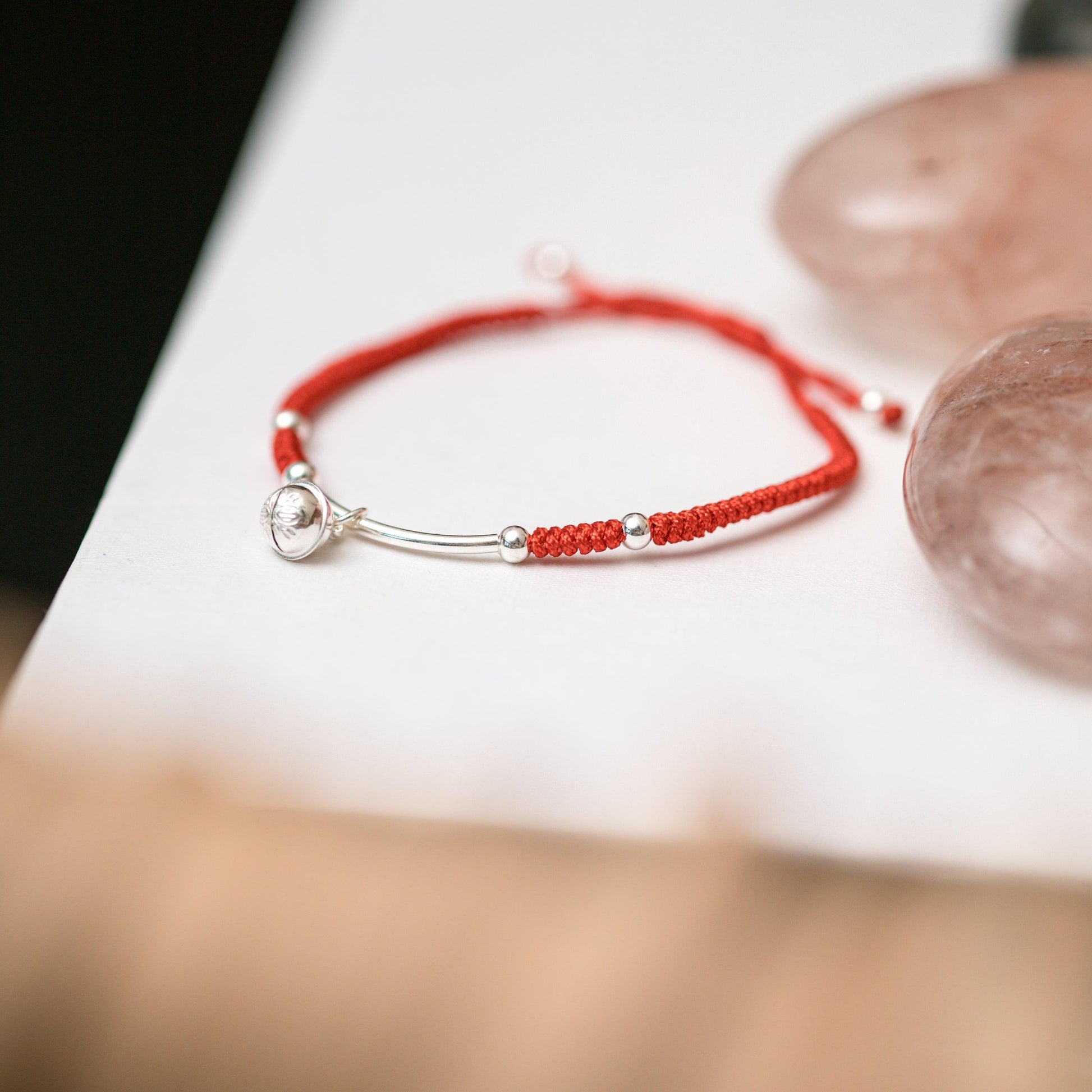 Tibetaanse Geluksarmband - Zilveren Geluksbel - 925 Sterling Zilver-Tibetaanse geluksarmband-Zentana