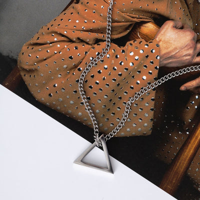 Minimalistische Halskette – Edelstahl – Dreieck – Silber