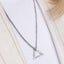 Minimalistische Halskette – Edelstahl – Dreieck – Silber