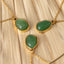 Grüne Aventurin-Halskette – 18 Karat vergoldet – Edelstein-Anhänger – Kreativität