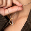 Katzenmond-Halskette – Gold und Silber – 925er Sterlingsilber – platiniert