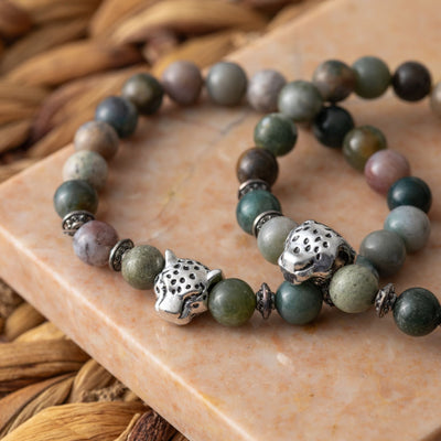 Balance-Armband – Indischer Achat – Leopard – Kontrolle