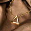 Minimalistische Halskette – Edelstahl – Dreieck – Gold
