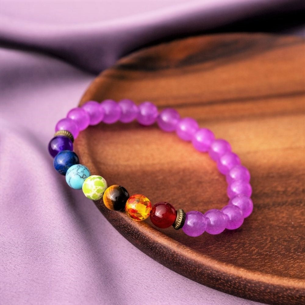 Badu Chakra Armband – Violetter Quarz – Gerechtigkeit
