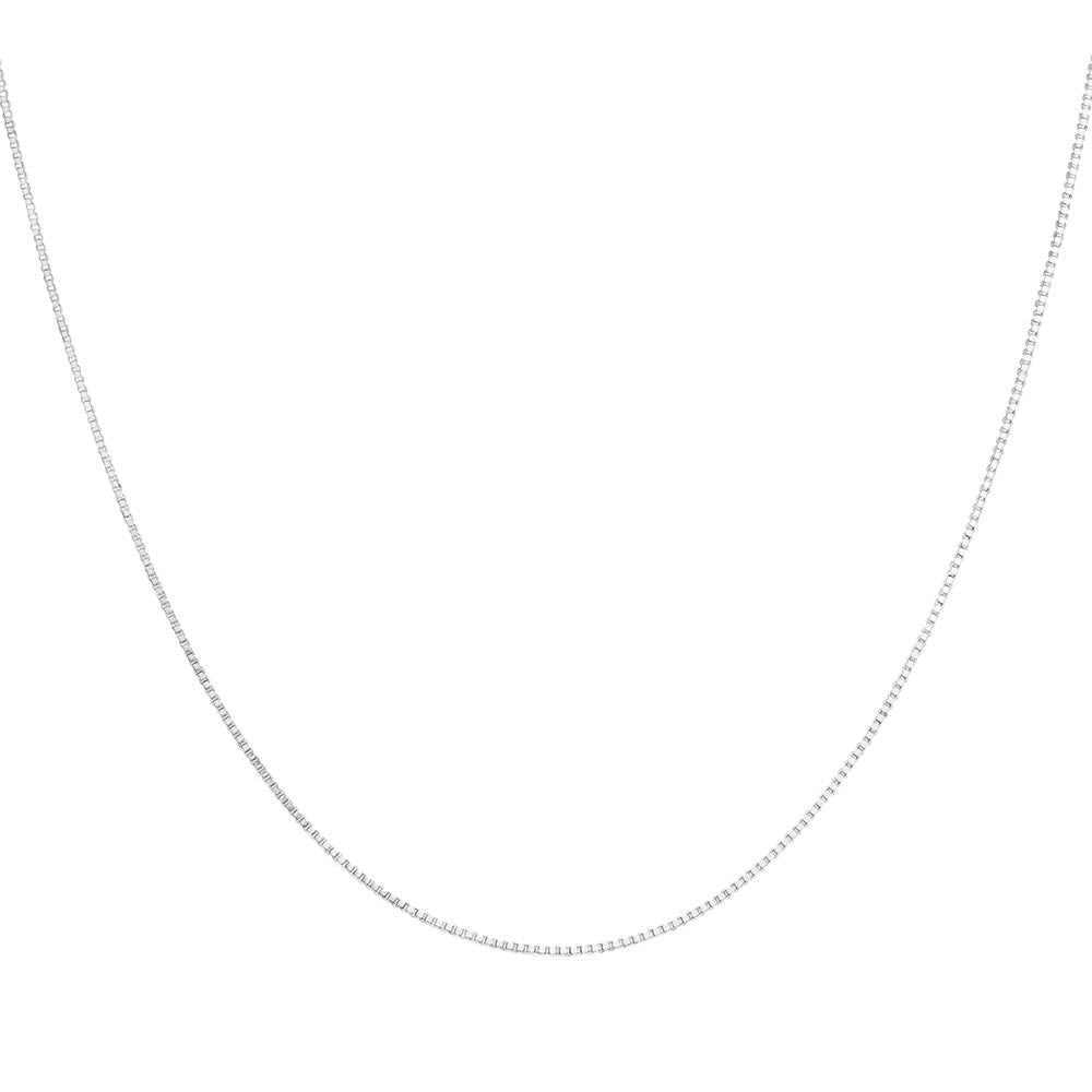 Halskette – 925er Sterlingsilber – Würfel-Halskette – Kastenkette – 55 cm