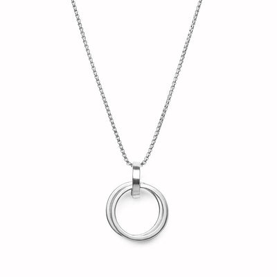 Ringe-Kreis-Halskette – Kreise aus Edelstahl – Doppelring