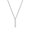 Minimalistische Halskette – Stabwürfel-Anhänger – Edelstahl – Silber