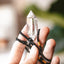 Bergkristall-Halskette – Kristall-Spitzen-Anhänger – grober Schliff – Entspannung