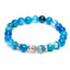 Buddha-Armband – Himmelblau – Achat – Ruhe