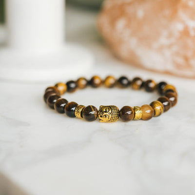 Buddha-Armband – Tigerauge Gold – Einsicht