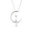 Kat Maan Ketting - 30% Zilver - 2 Stijlen-Ketting-Zilver-Zentana