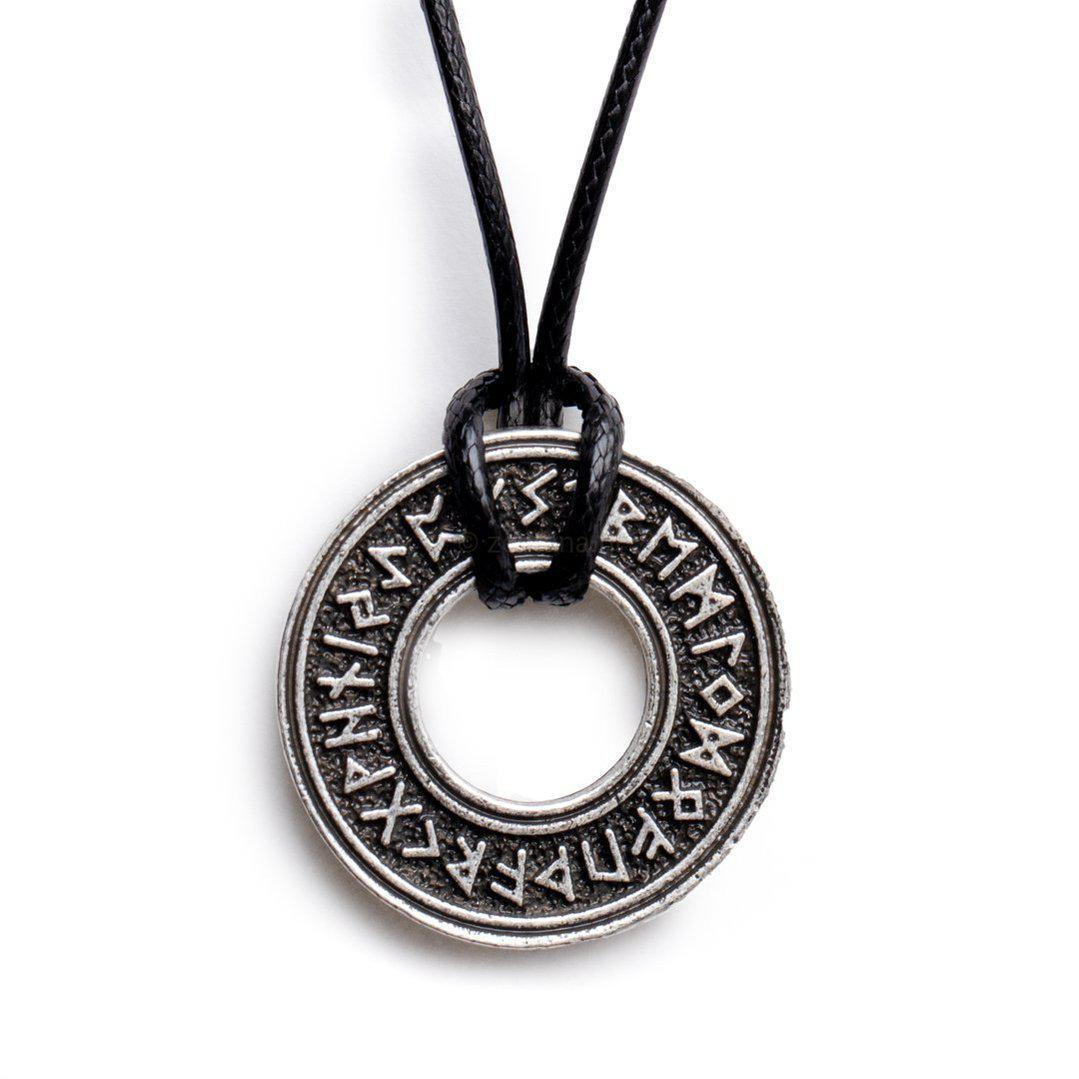 Nordischer Münzring - Wikinger-Amulett - Halskette & Anhänger - Nordische Runen - Macht