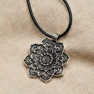 Mandala-Lotus-Halskette – Lotusblume Ohm – Ruhe