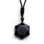 Obsidian-Edelstein-Halskette – Schwarz sechseckig – Wahrheit