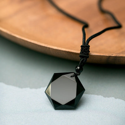 Obsidiaan Ketting - Zwart Hexagonaal - Waarheid-Ketting-Zentana
