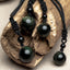 Obsidiaan Ketting - Zwarte Regenboog - Doorgronding-Ketting-Zwart-16mm Steen-Zentana