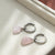 Oorhangers Ruw Rozenkwarts - Oorringen Edelsteen Hanger - Liefdessteen-Oorhangers rozenkwarts-Zentana
