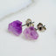Rohe Amethyst Ohrstecker – Edelstein Ohrringe – Lila Ohrstecker – Intuition