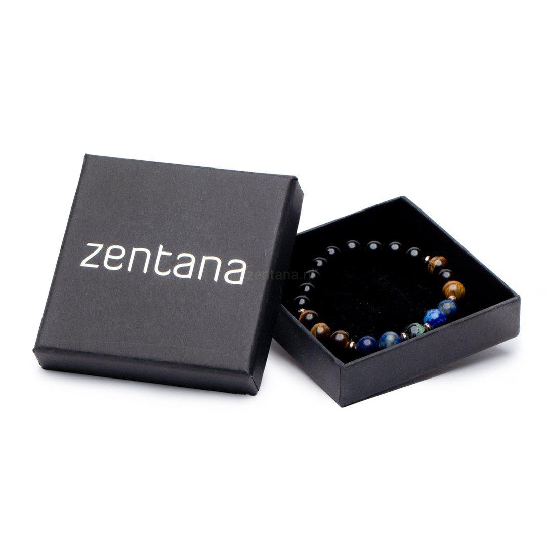 Set van 2 - Mala + Armband - Handgemaakte Ketting & Armband - Tijgeroog - Intuïtie-Mala ketting + armband-Zentana