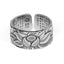 Zilveren Antique Plated Lotus Ring - Puur 999 Sterling Zilver - Verstelbaar-Lotus Ring-Zentana
